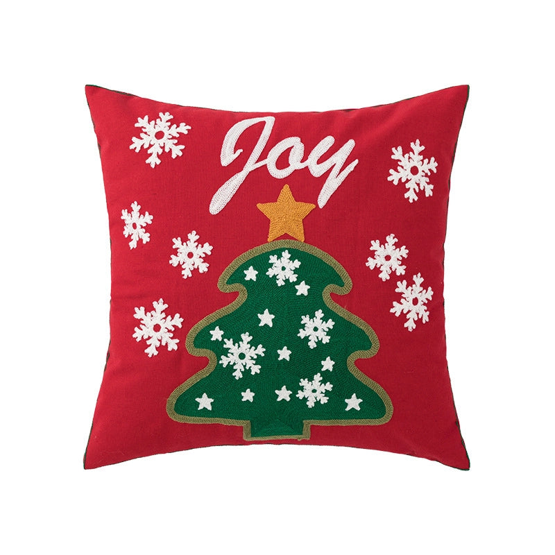 Christmas  Classic Style Christmas Tree Snowman Snowflake Cotton Pillow Cases Couch & Sofa Decor