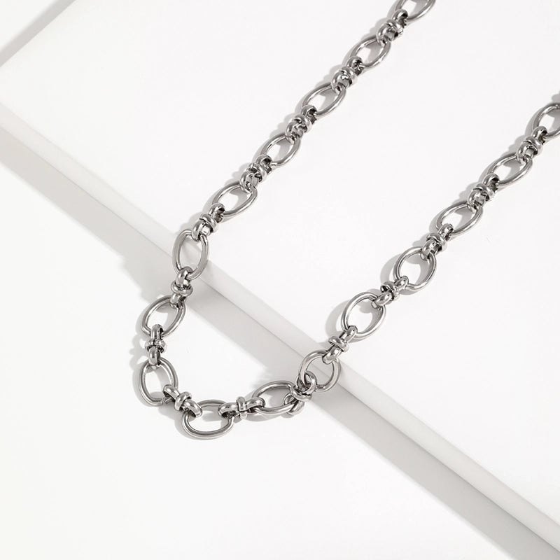 Basic Solid Color Stainless Steel Plating 18k Gold Plated Bracelets Necklace