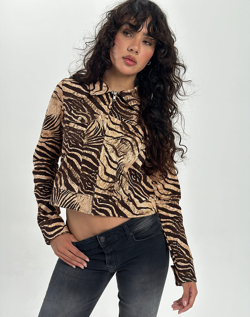 Hoshi Jacket in Wild Animal Print