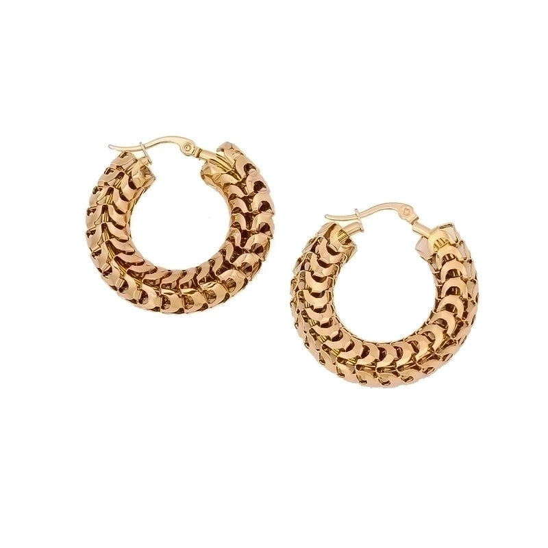 1 Pair Minimalist U Shape Circle Stainless Steel Plating Hoop Earrings