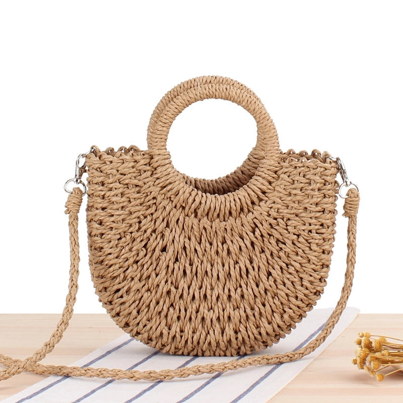Women's Small Spring&summer Straw Beach Straw Bag