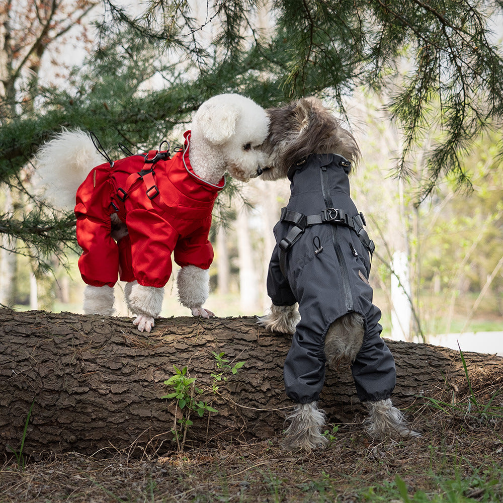 Waterproof Breathable Lightweight Rain Jacket Outdoor Dog Raincoat