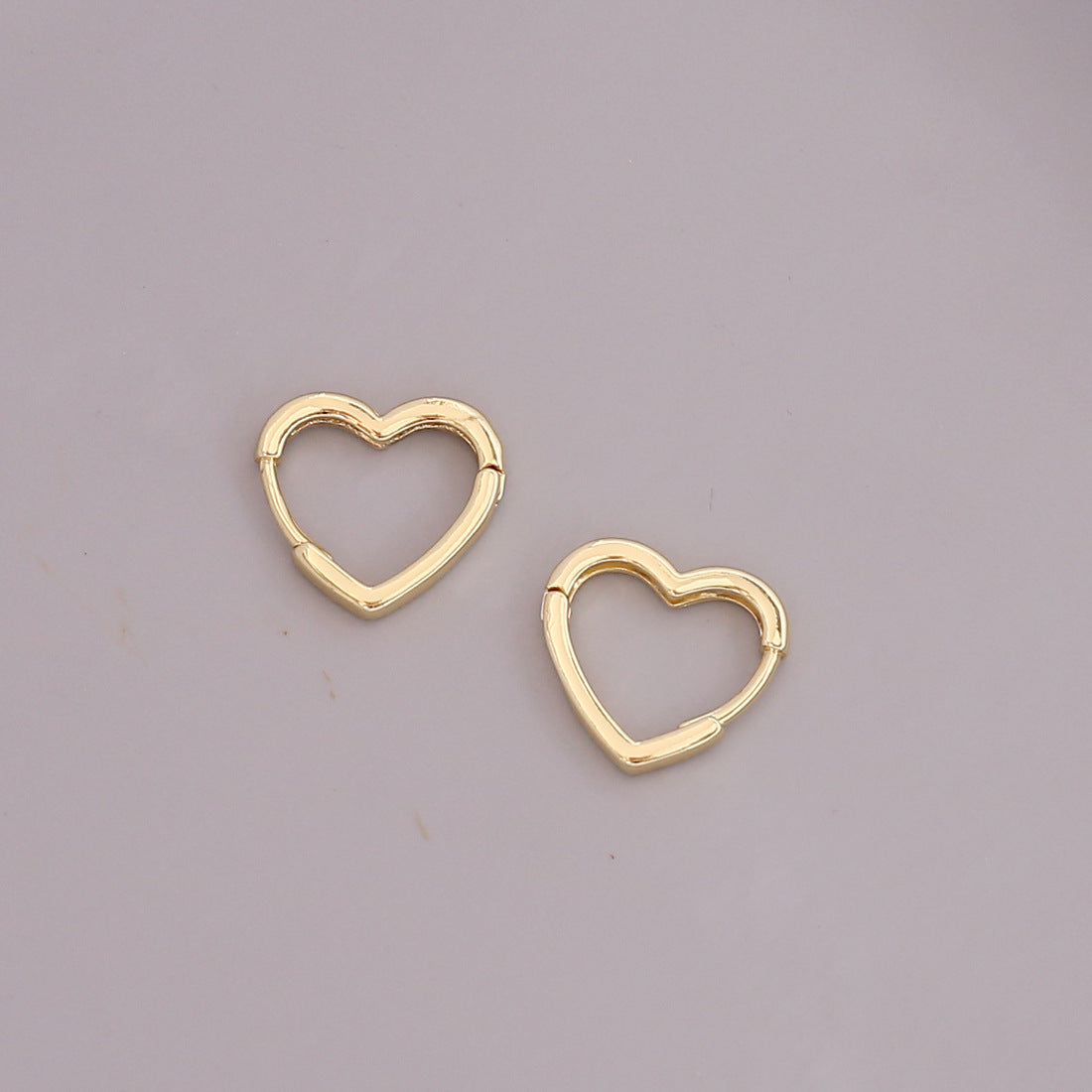 Unisex Metal Star Heart Metal Electroplating Earrings