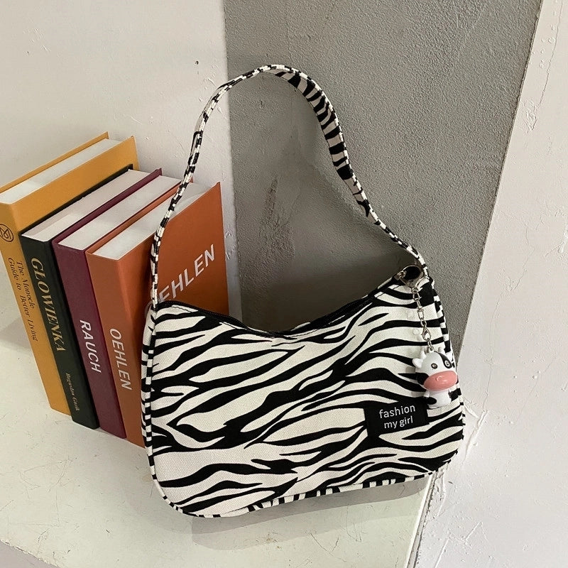 This Year's Popular Small Bag Women's Autumn  New Fashion Canvas Messenger Bag Versatile Handheld Shoulder Underarm Bag