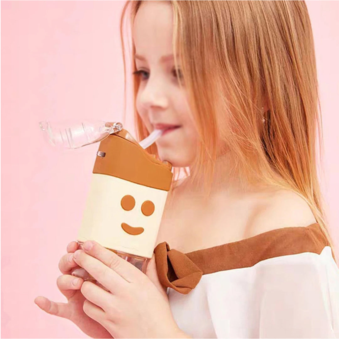 Ice Cream Water Bottle With Straw