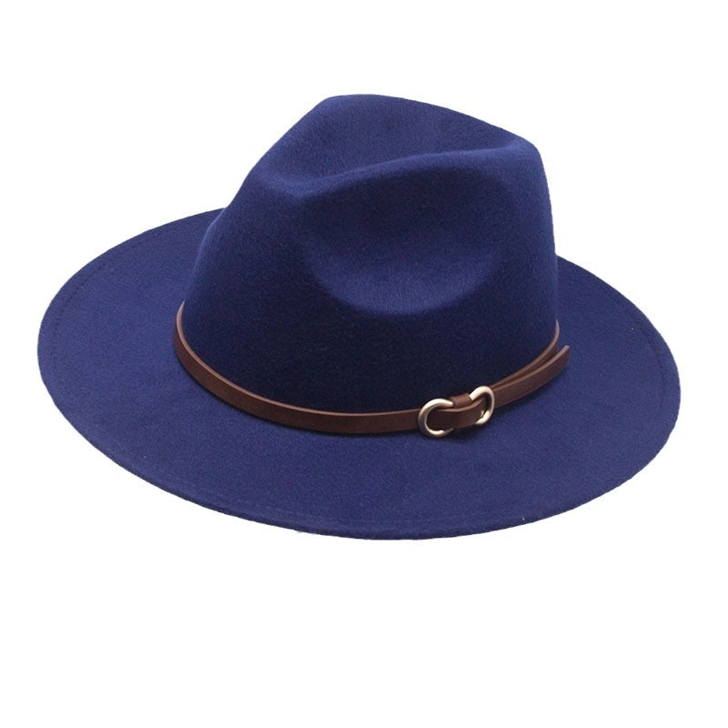 Women's Retro Solid Color Big Eaves Floppy Hat