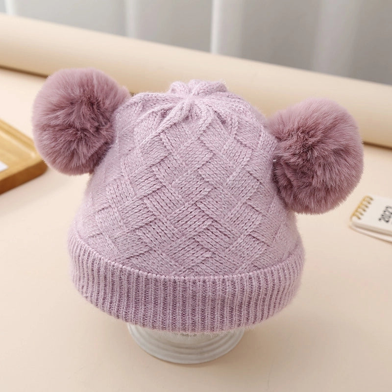 Children Unisex Basic Solid Color Beanie Hat