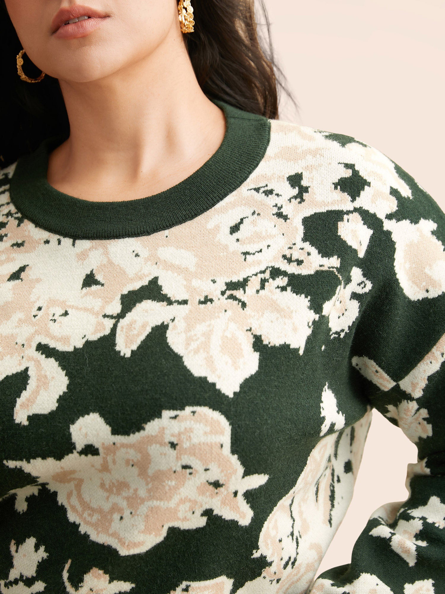 Supersoft Essentials Silhouette Floral Print Pullover