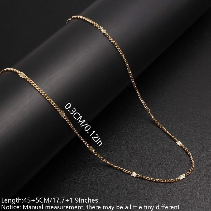 Minimalist Solid Color 304 Stainless Steel Gold Plated Necklace