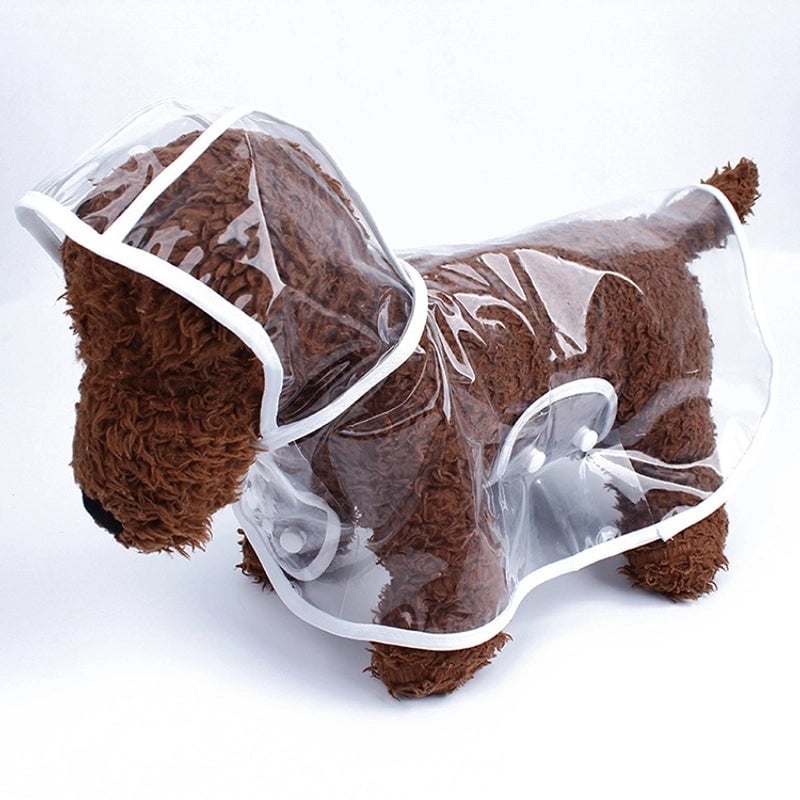 Pet Supplies Dog Raincoat Teddy Small And Medium-sized Dogs New Transparent Plastic Fashion Poncho Pet Raincoat