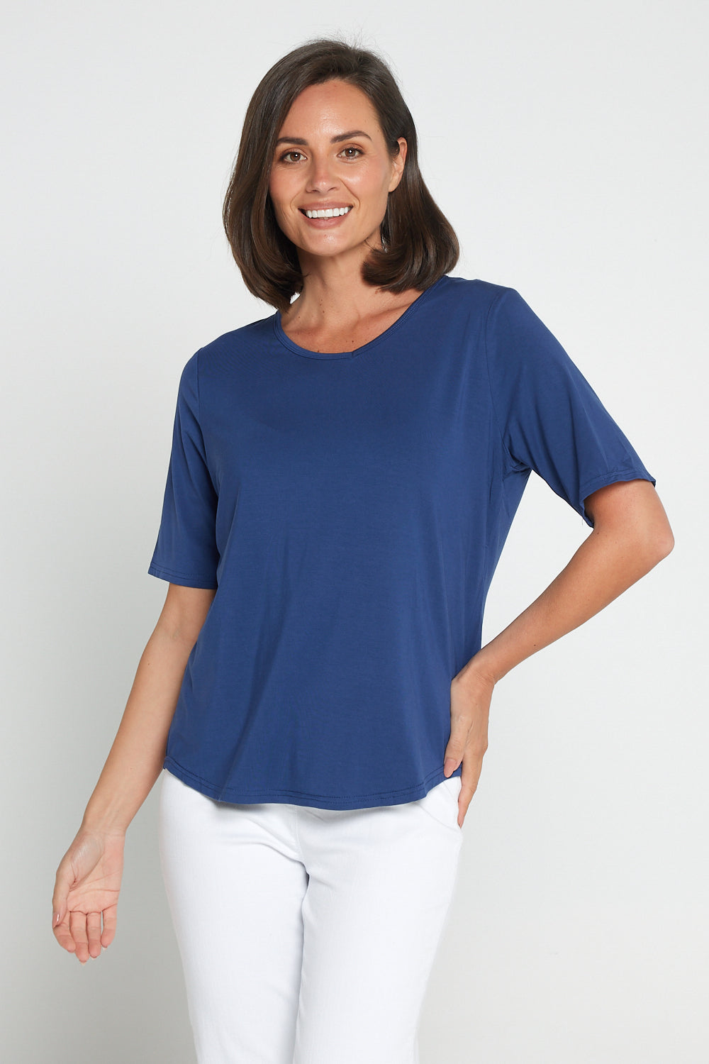 Belinda Modal Tee - Navy