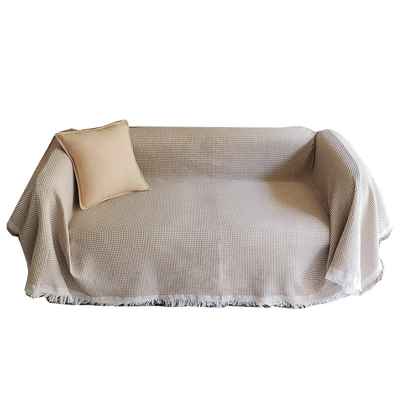 Waffle Sofa Towel Full Cover Cotton Woven Sofa Cushion Four Seasons Universal Sofa Cover Full Cover Universal Cover Towel