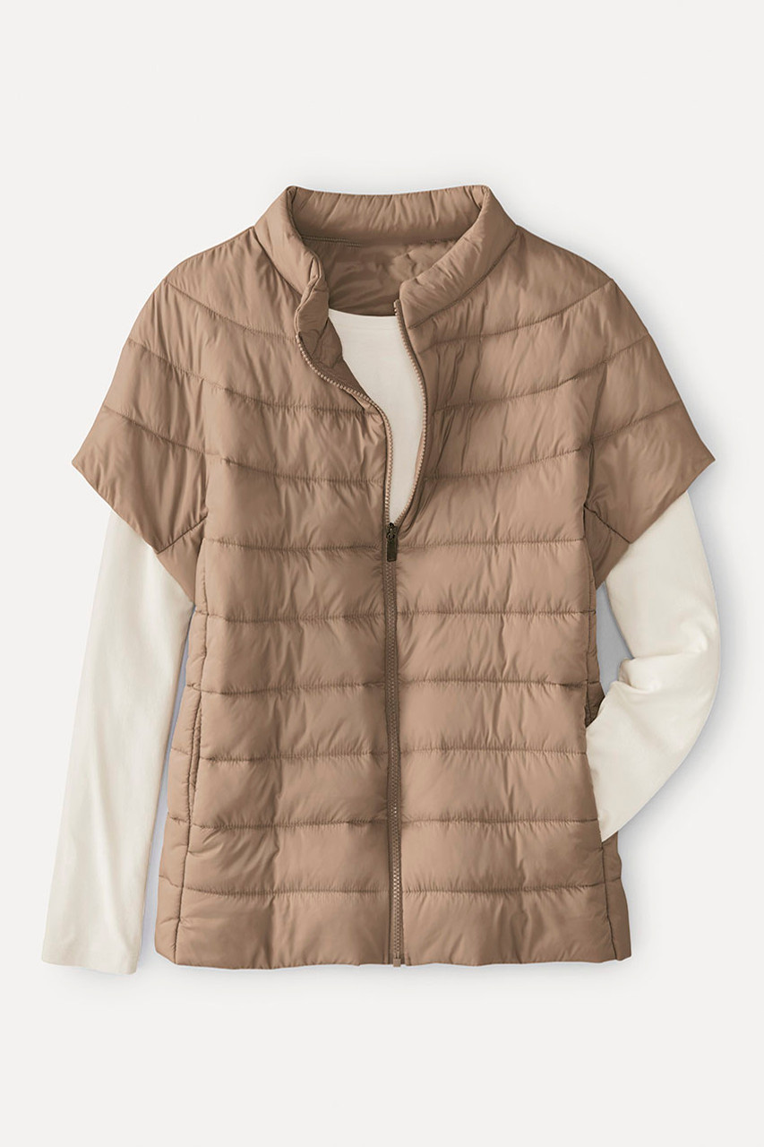 Cap-Sleeve Puffer Vest