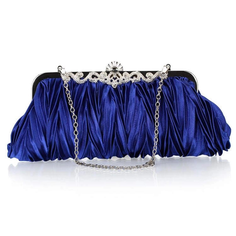 White Red Purple Solid Color Square Evening Bags
