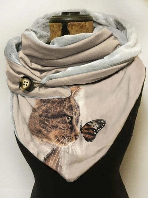 Women's Basic Streetwear Moon Butterfly Polyester Scarf