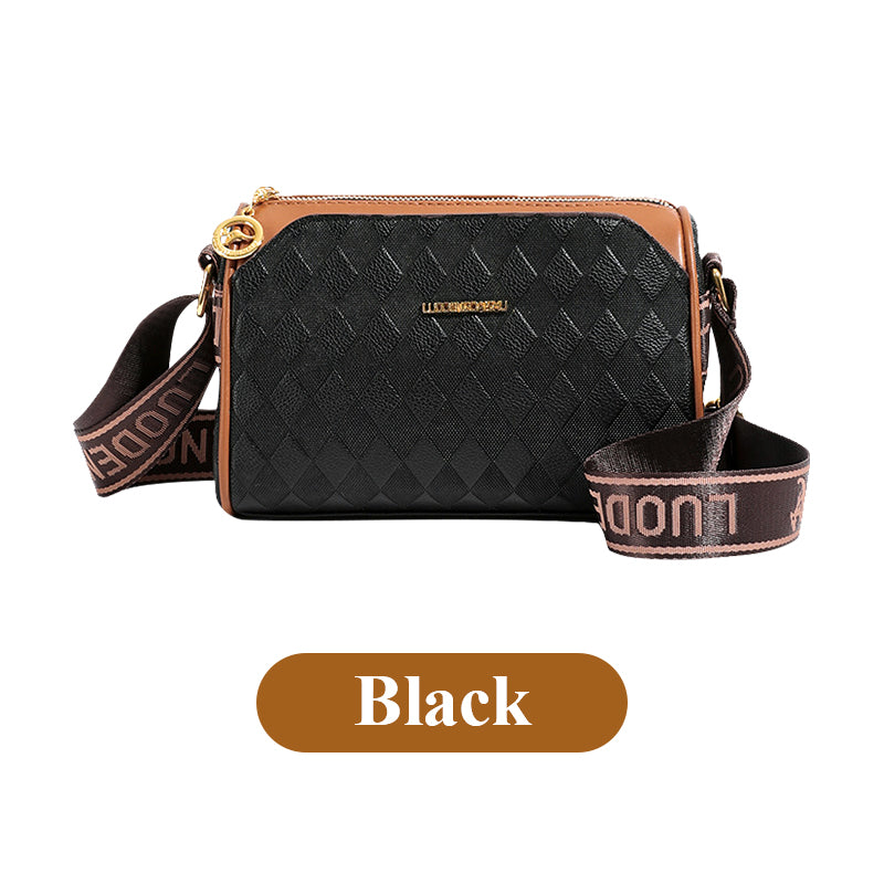 🔥Fashion Diamond Pattern Large Capacity 3-Layer Crossbody Bag💕