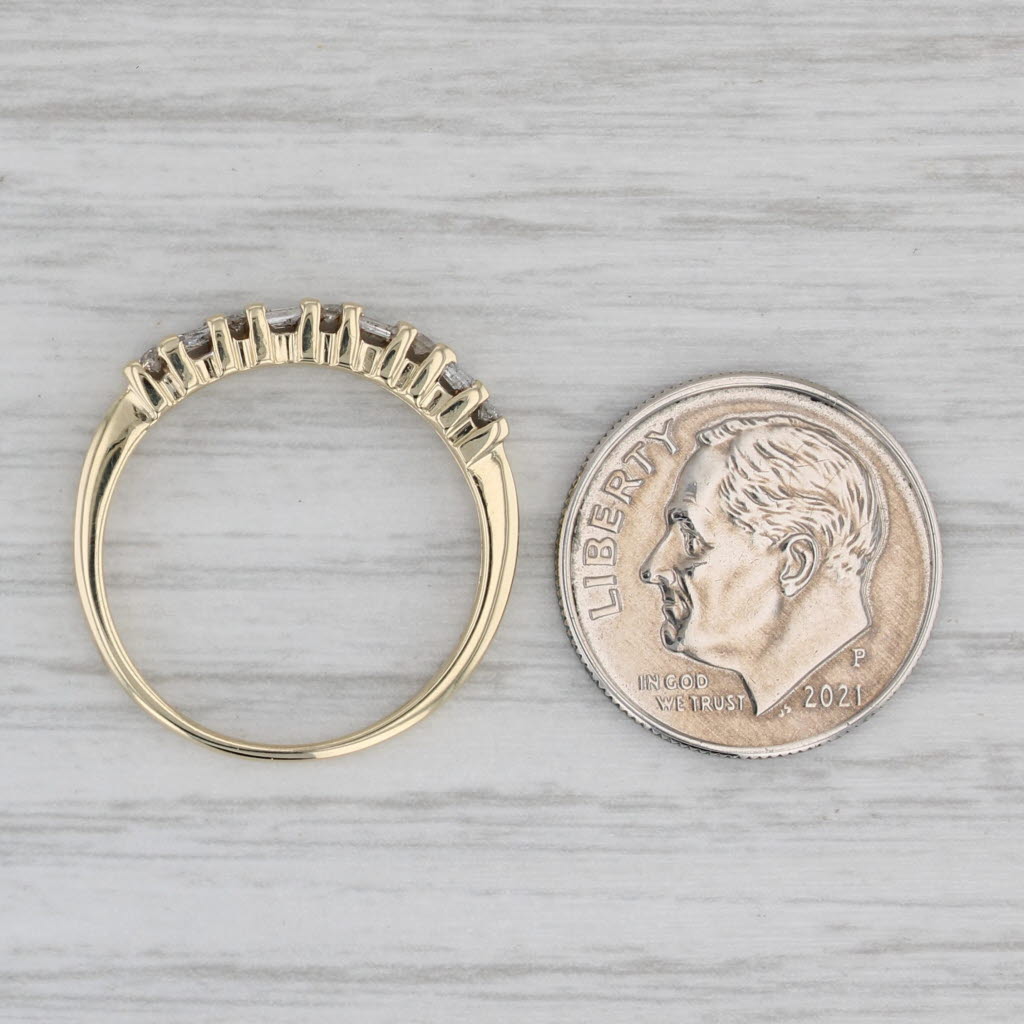 0.25ctw Diamond Stackable Ring 10k Yellow Gold Size 7 Wedding Anniversary Band