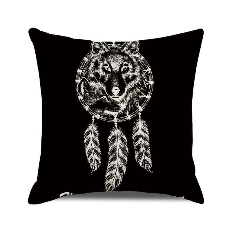 Halloween Retro Punk Palm Skull Cotton Pillow Cases Couch & Sofa Decor