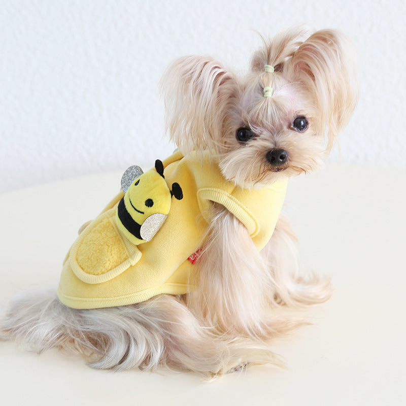 Cute Bee Soft Fleece Dog Cat Jacket Vest