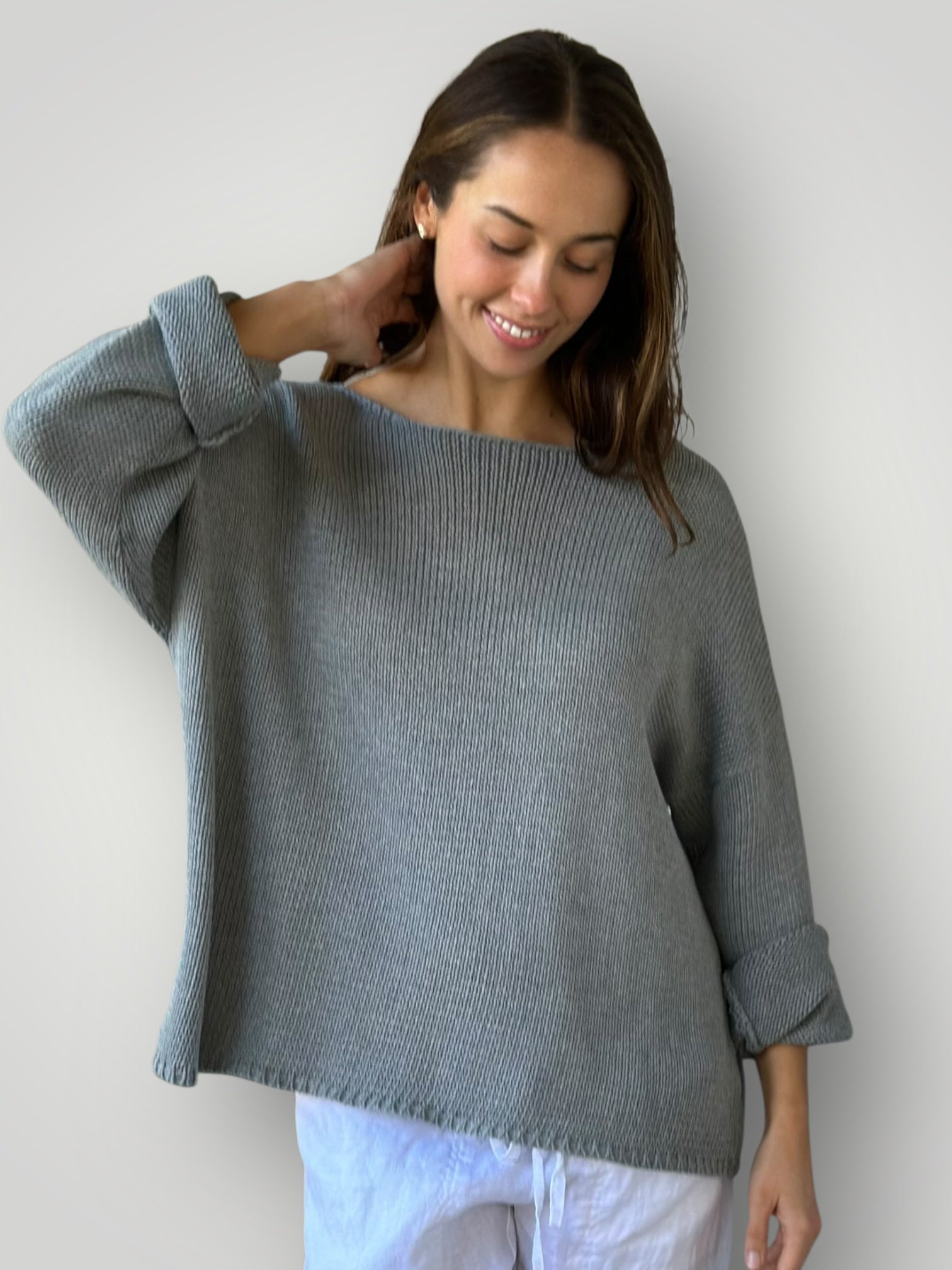 ashton jersey - slate grey  cotton