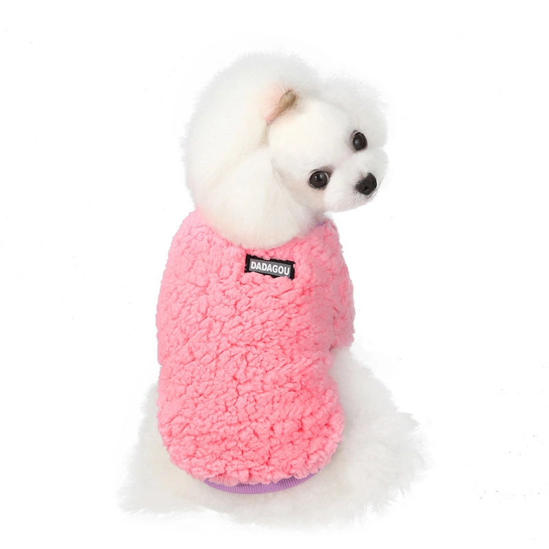 Pet Clothes Dog Clothes Autumn And Winter Clothes Teddy Small Dog Pet Clothing Autumn And Winter  Five-color Candy Fleece