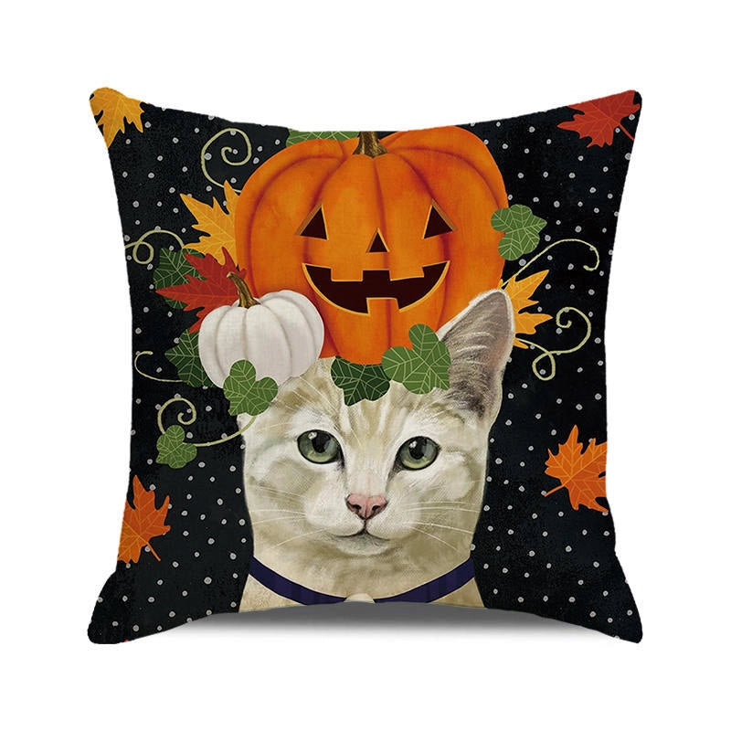 Halloween Cartoon Style Letter Dog Cat PP Cotton Couch & Sofa Decor