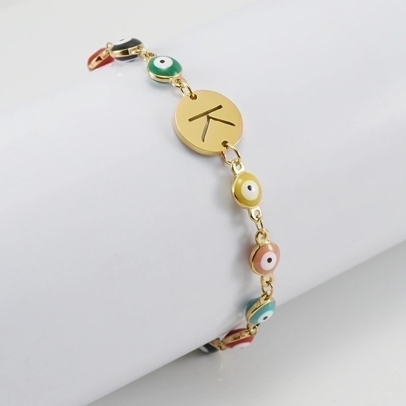 Fashion Letter Eye 304 Stainless Steel 18K Gold Plated Stainless Steel Bracelets In Bulk