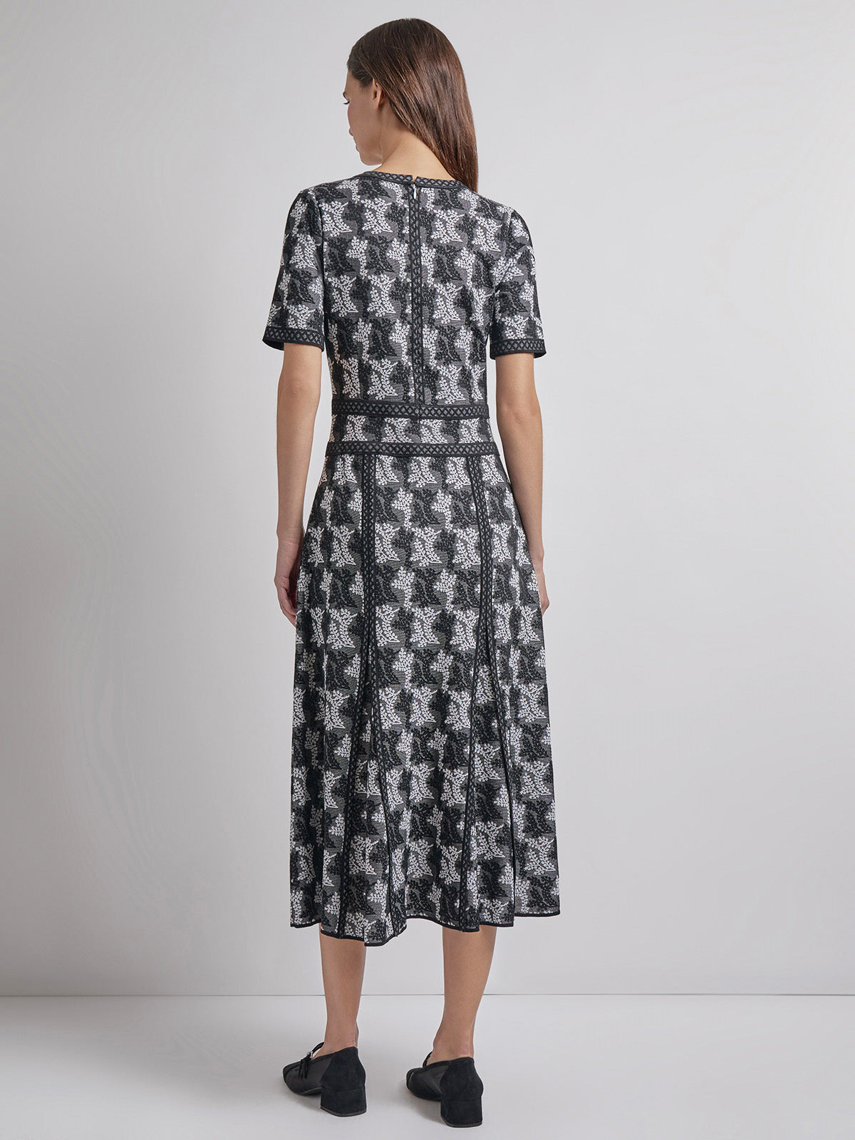 Fit & Flare Intarsia Knit Dress - Modern Fit
