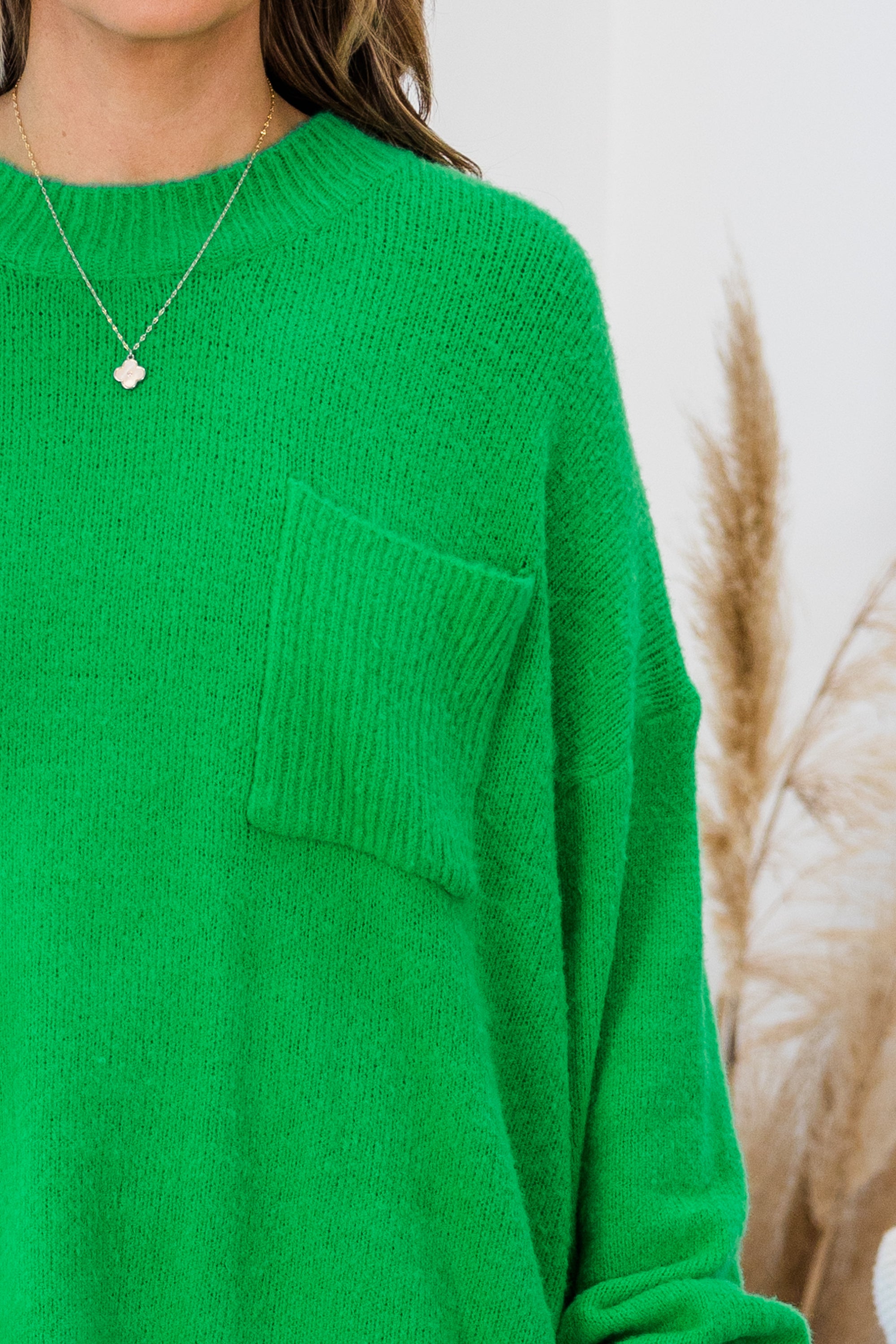 Reliable Love Sweater. Kelly Green