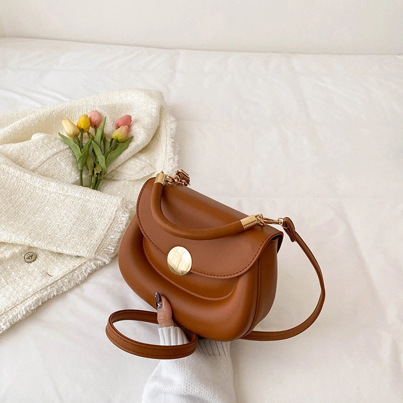 Women's Small Summer Pu Leather Streetwear Square Bag