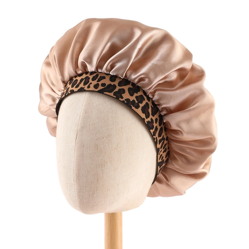 Women's Basic Minimalist Leopard Printing Eaveless Beanie Hat