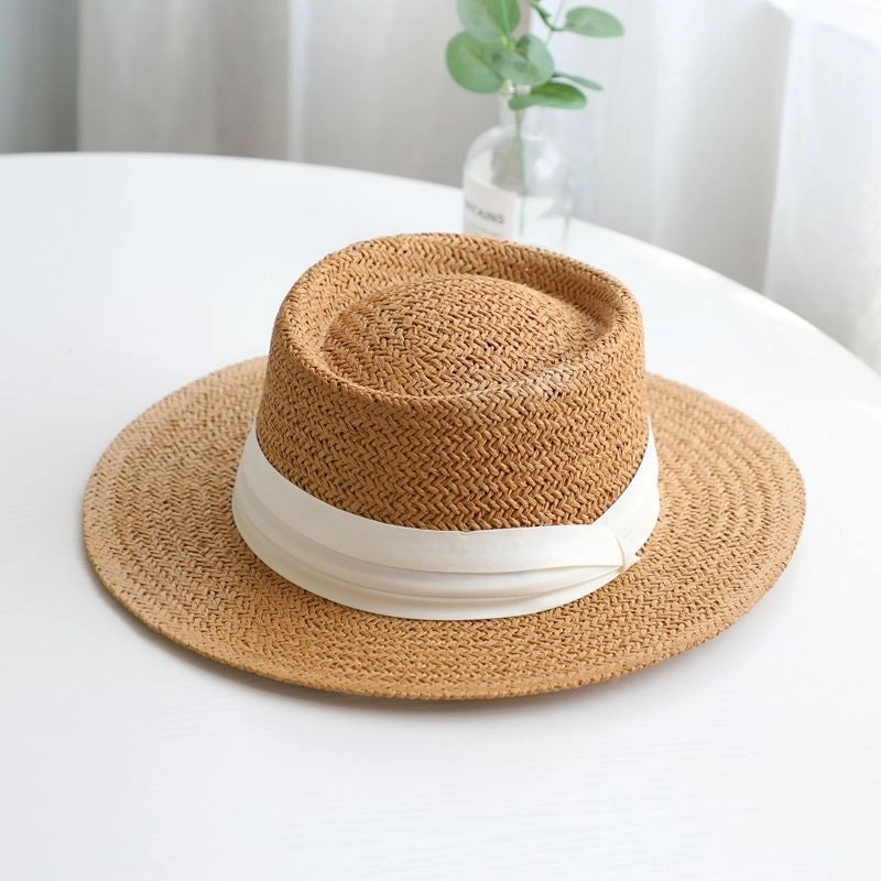 Women's Retro Solid Color Straw Hat