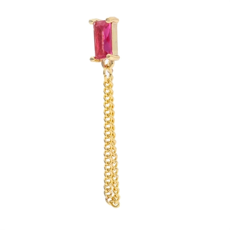 Ear Cartilage Rings & Studs Minimalist Geometric Brass Gem