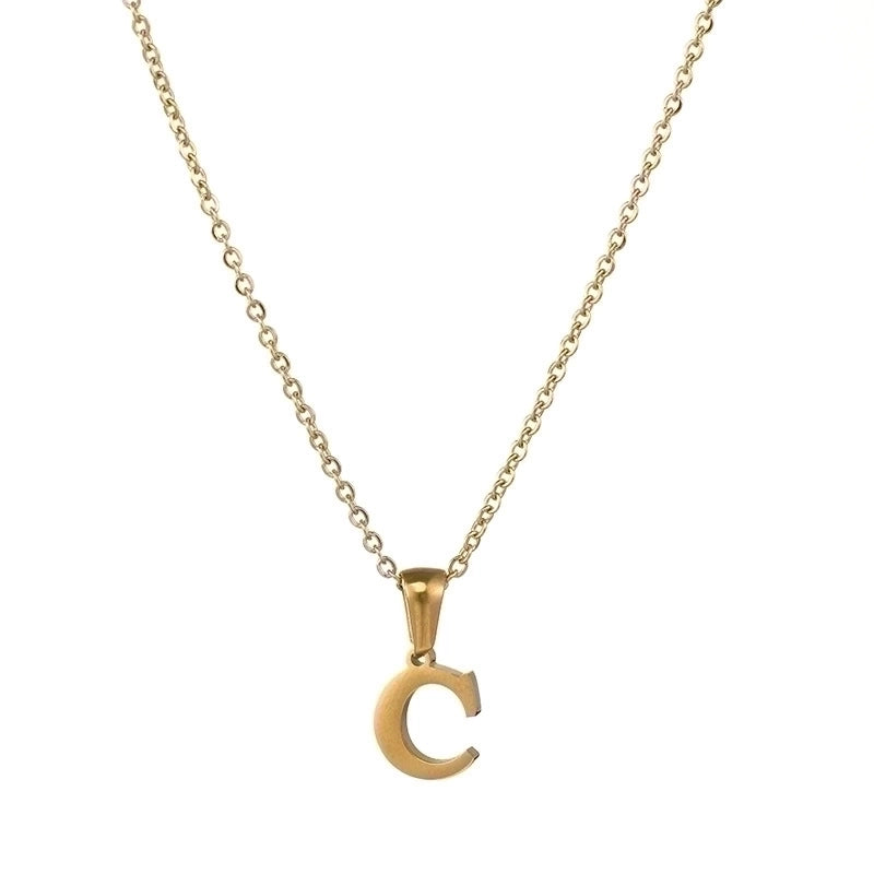 Minimalist Letter Stainless Steel Necklace 1 Piece