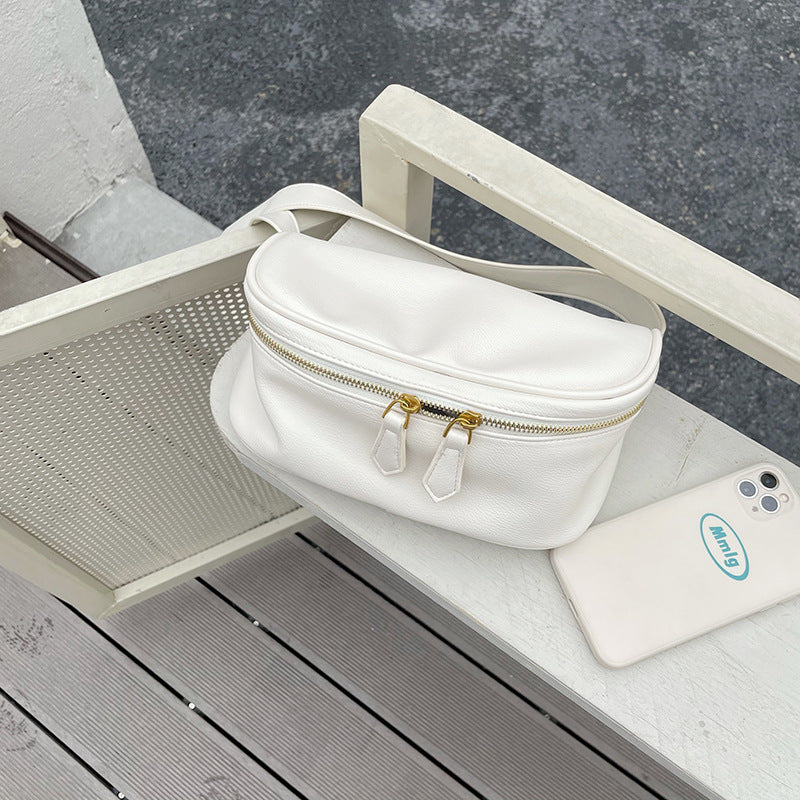 Textured Niche PU Leather Pillow Crossbody Bag