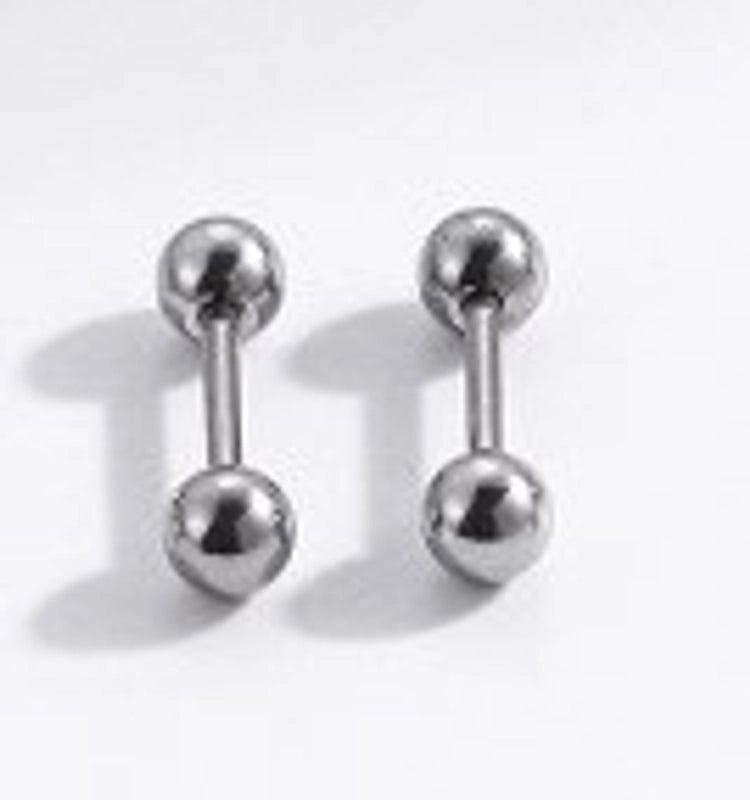 1 Pair Ear Cartilage Rings & Studs Minimalist Geometric 316L Stainless Steel  Plating
