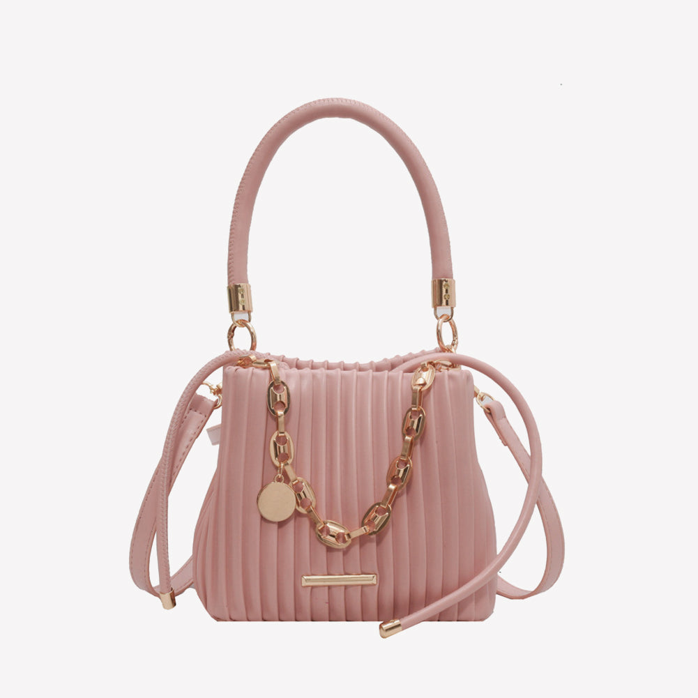 Net Style  Chain Shoulder Bucket Messenger Bag
