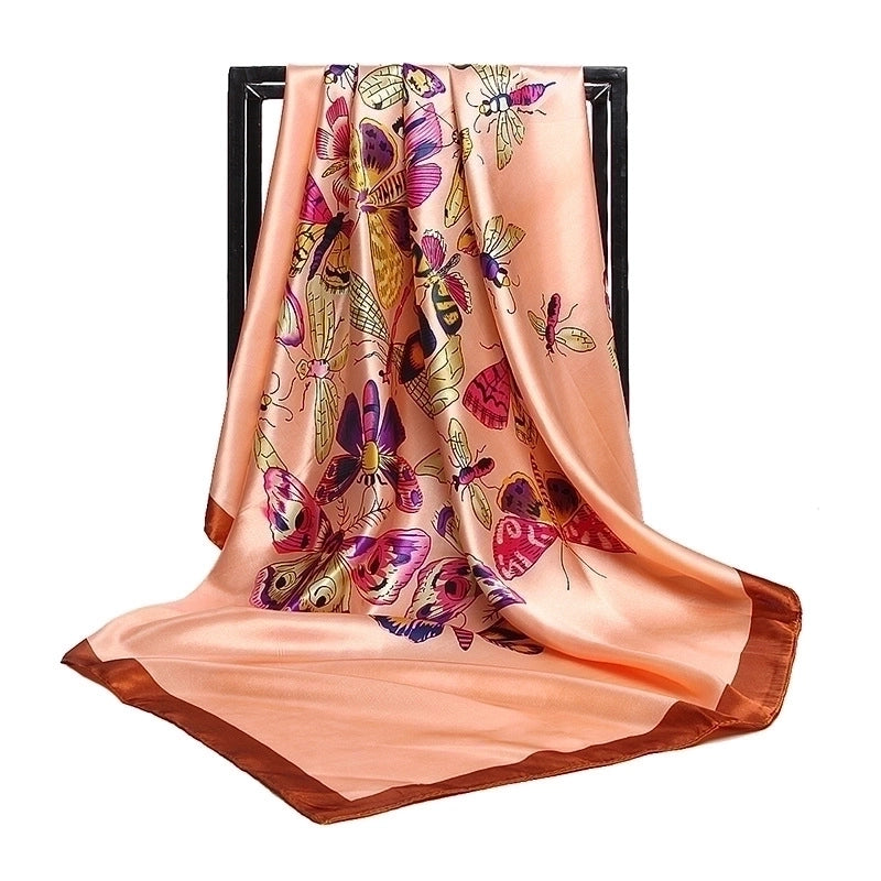 Women's Fashion Printing Satin Printing Silk Scarves