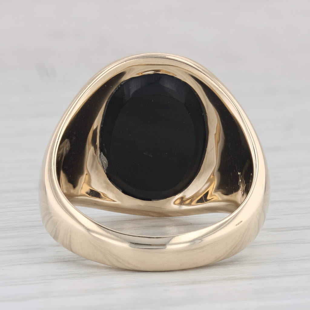 Alpha Phi Alpha Onyx Ring 10k Yellow Gold Size 9.5 Fraternity Signet