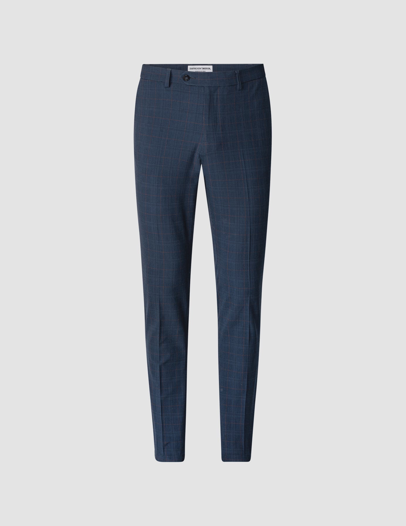 Suit Pants Slim Royal Blue Check