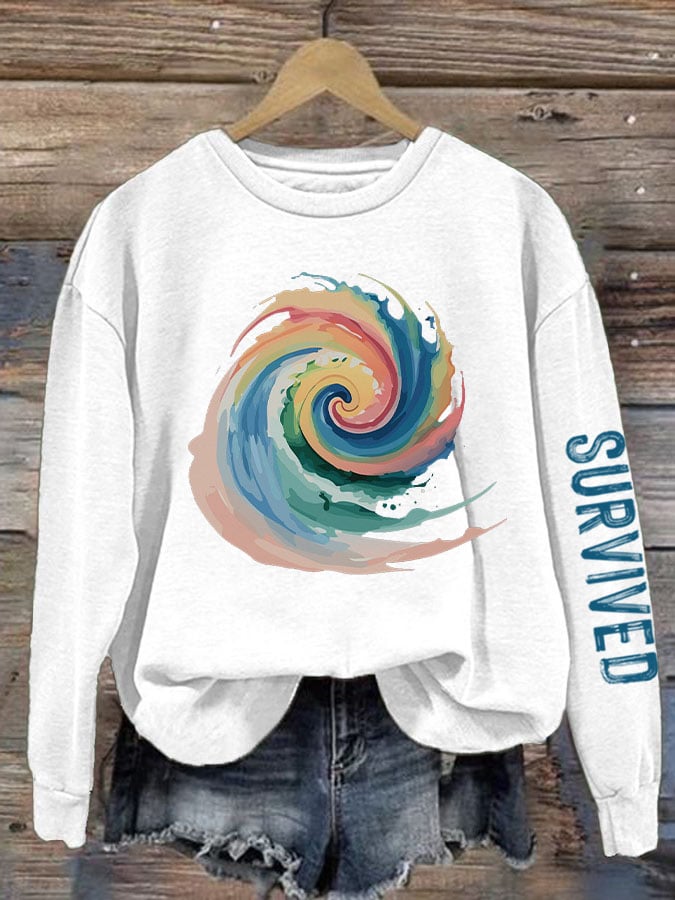 Women'S Southeast Strong Hurricane Helene Survied Print Sweatshirt