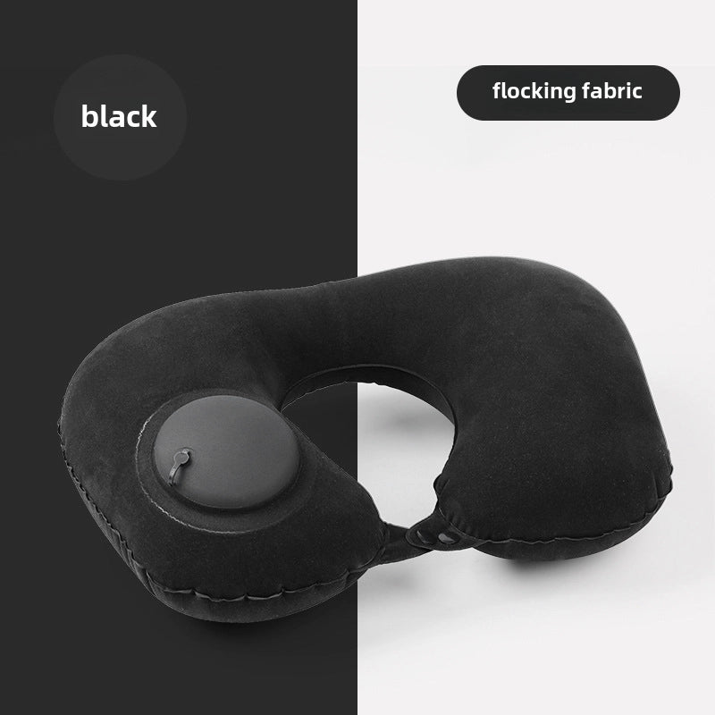 Inflatable U-shaped Pillow Cool Pressing Inflatable Pillow Travel Portable Neck Pillow Travel Sanbao Storage Pillow For Airplane