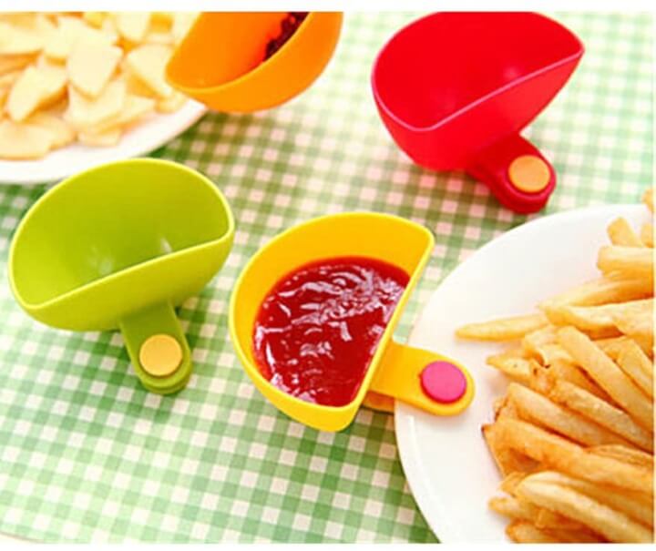 (🎄CHRISTMAS SALE NOW-48% OFF) 🍟Dip Clip Bowl Plate Holder4 Pcs/Set