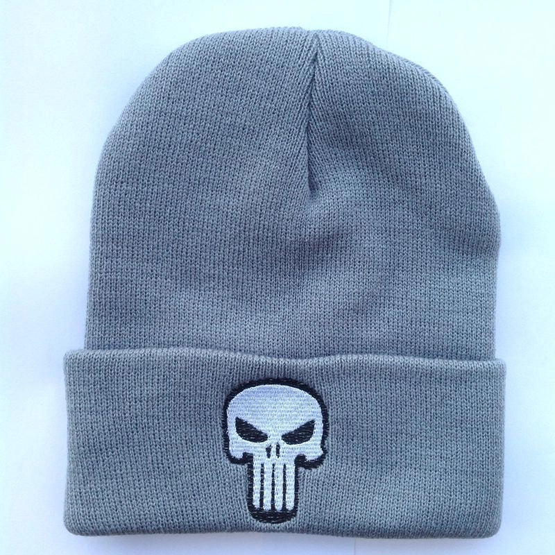 For Punisher Ghost Head Skull Knitted Hat For Men And Women Autumn And Winter Hat Street Dance Hat