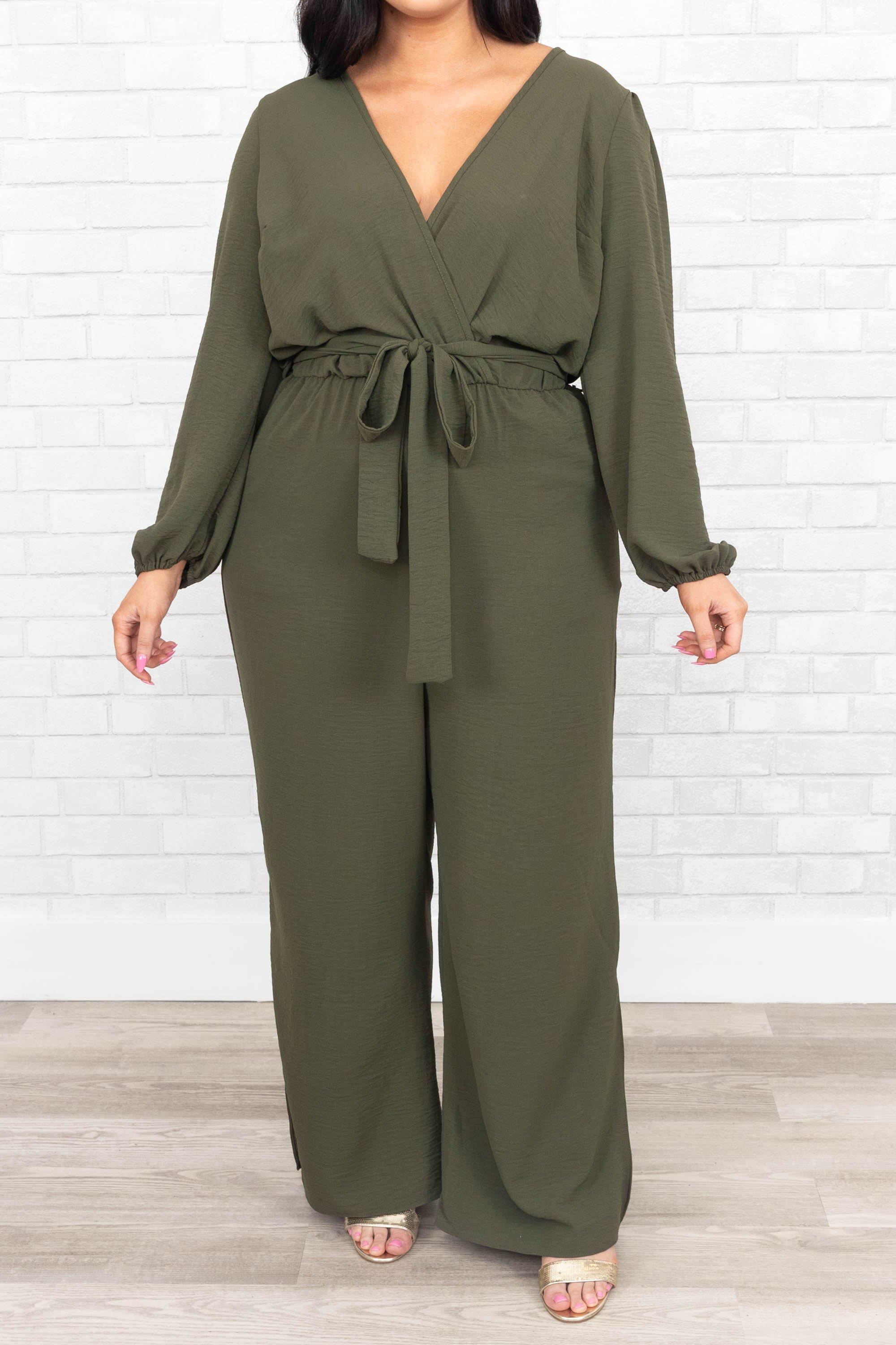 Ruin The Friendship Jumpsuit. Olive