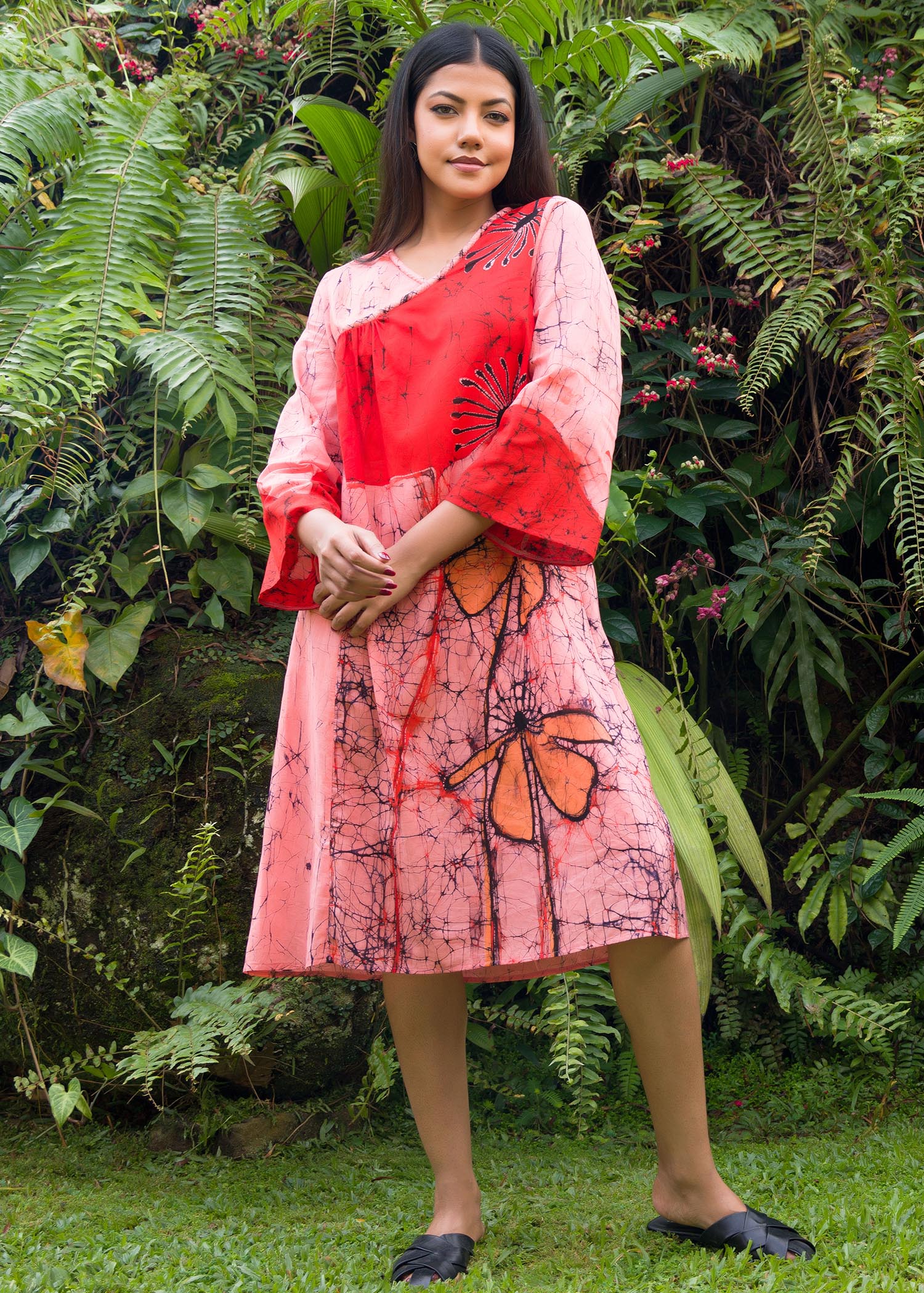 Tropicle floral detailed dress