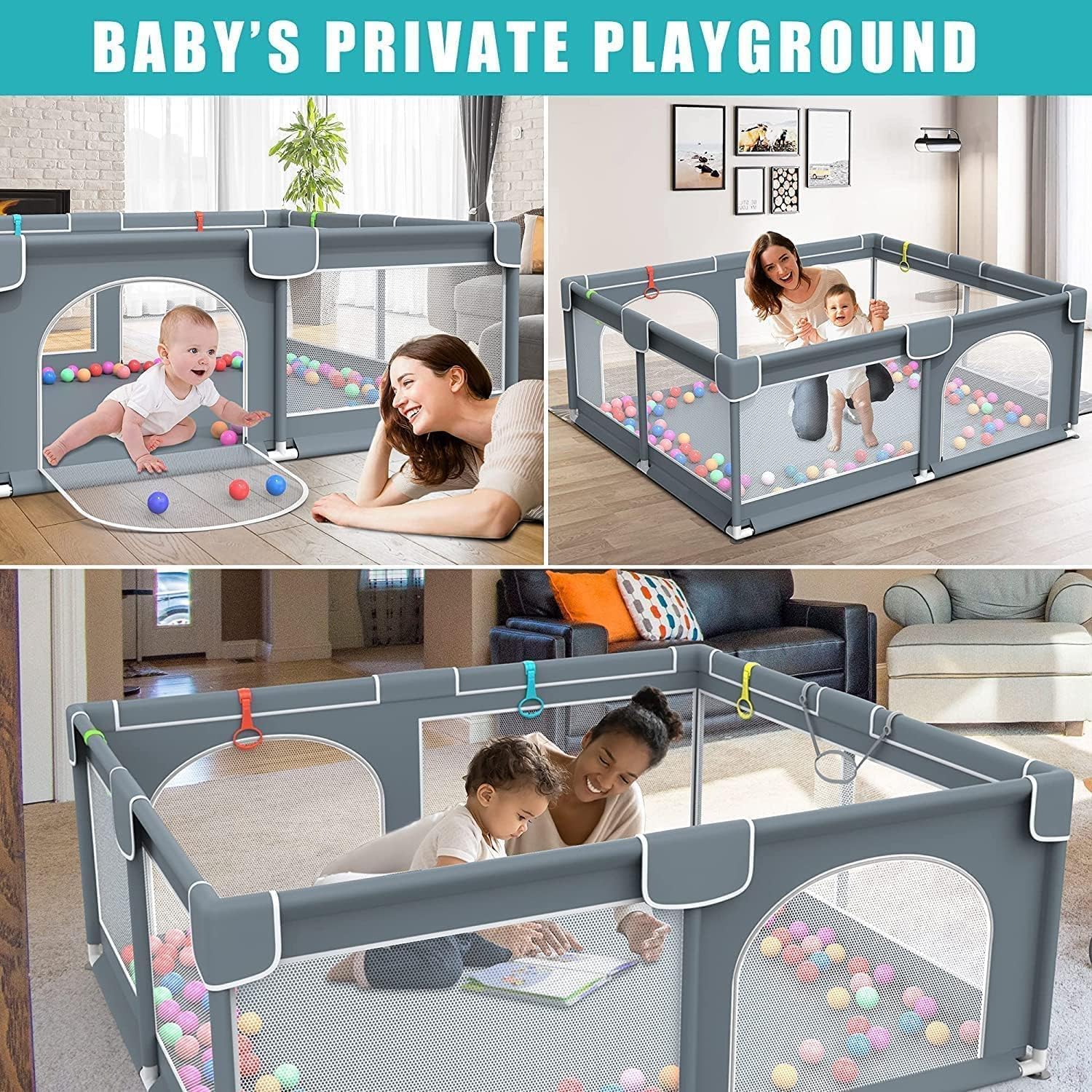 Baby Playpen Large.Play Yard Playpen for Babies and Toddlers