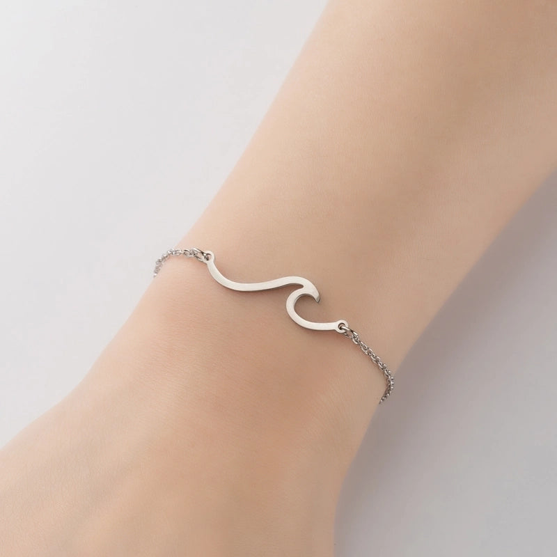 Minimalist Geometric Titanium Steel Bracelets Plating No Inlaid Stainless Steel Bracelets