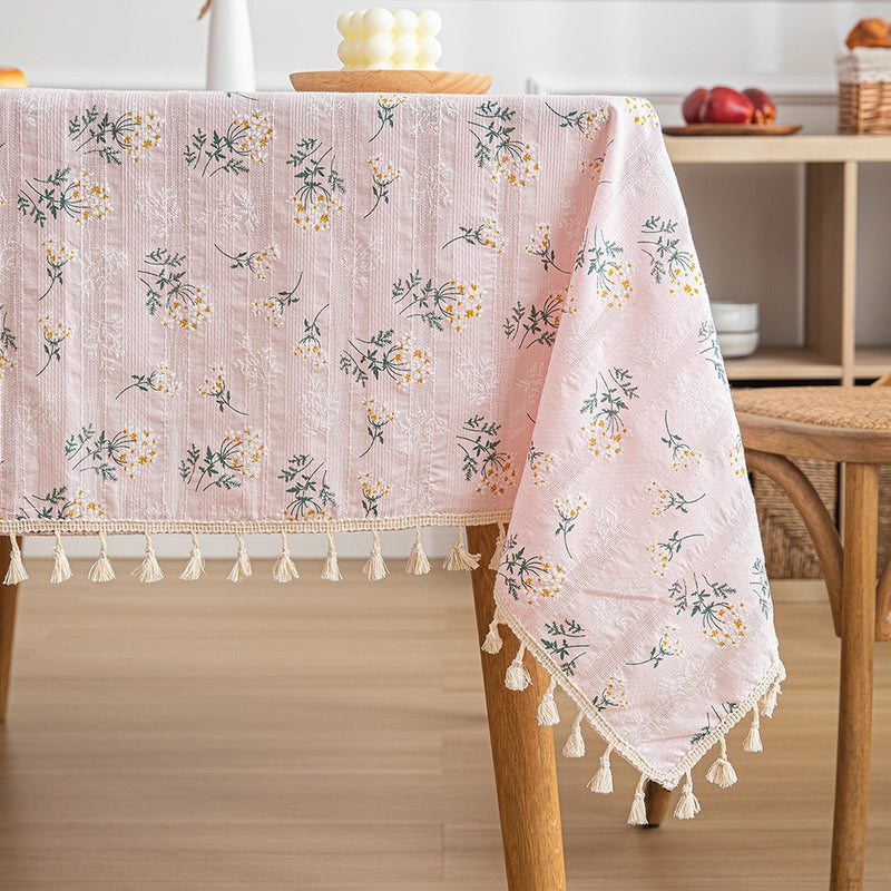 Sweet Color Block Cotton Tablecloths