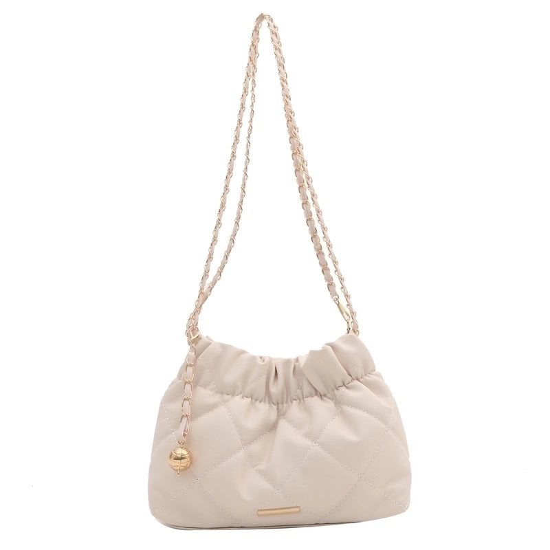 Women's Pu Leather Solid Color Vintage Style Classic Style Magnetic Buckle Shoulder Bag